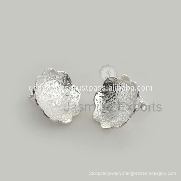 925 Sterling Silver Handmade Best Design Stud Earrings Wholesale New Design Silver Stud Earrings Jewelry Suppliers